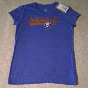 New CCM Blue and Orange New York Islanders Short Sleeve Tee